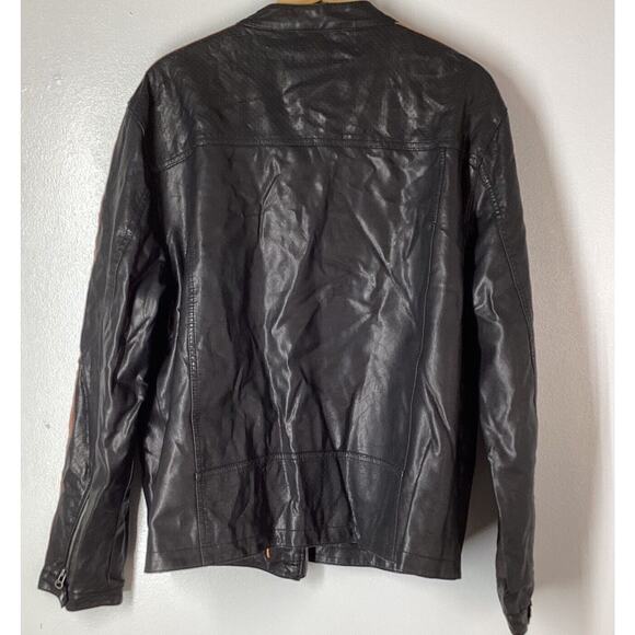 Y2K vintage WILSONS black MOTORCYCLE cafe racer XXL black jacket racing - Picture 8 of 11